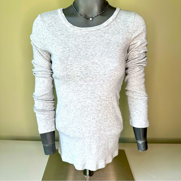 J. Crew Tops - J. Crew l/s Perfect tee heathered gray Size S